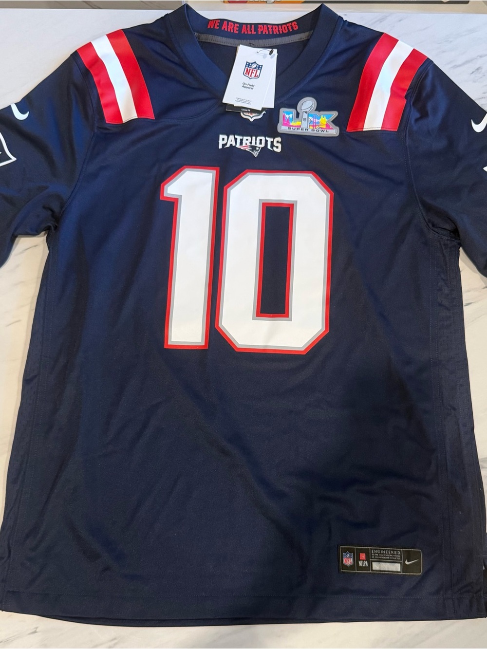 NWT Nike Men’s Drake Maye Super Bowl LX Patch New England Patriots